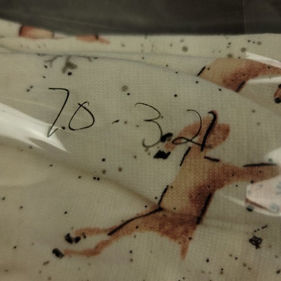 Burts Bees Baby Pajama Pants Womens L Christmas Print Straight‎ Pockets Reindeer - Picture 10 of 10